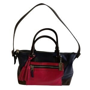 Coach Legacy sholder bag, color blocked rare!